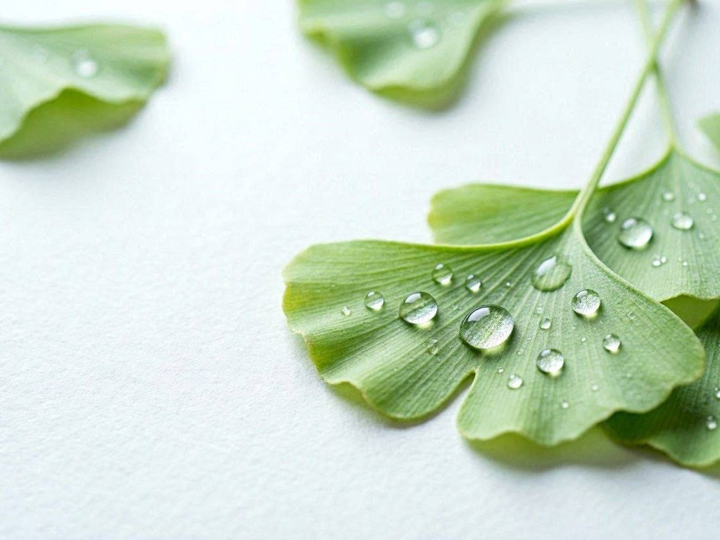 Ginkgo Biloba · hojas frescas